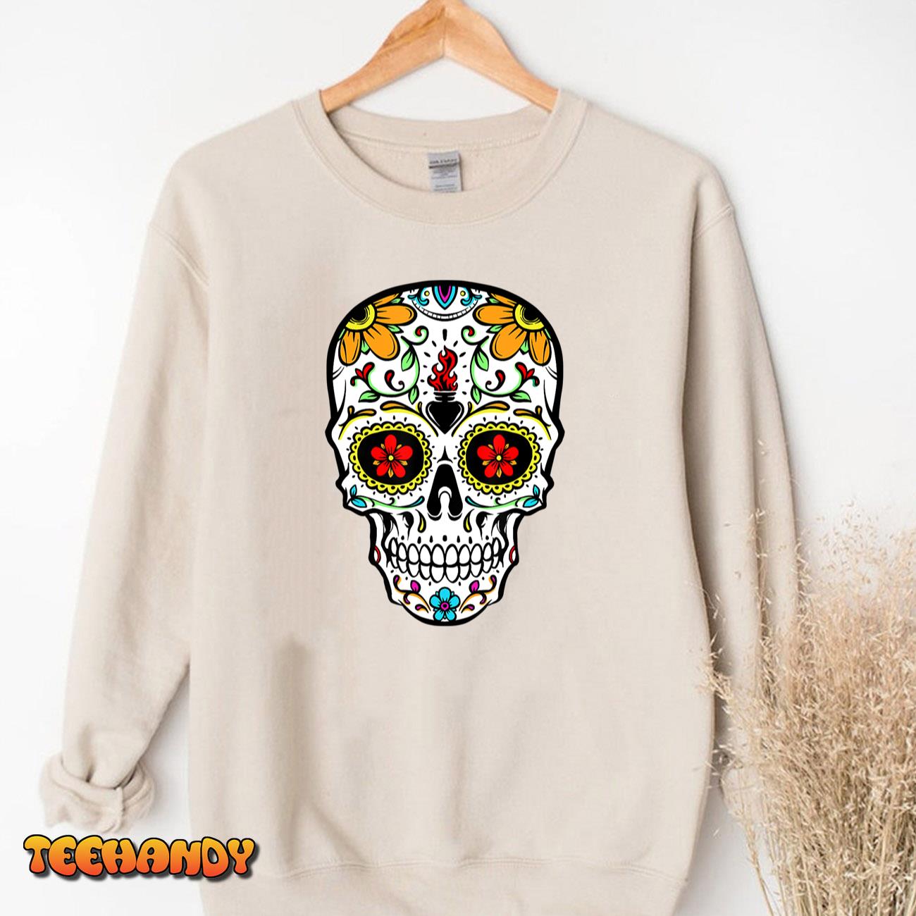 Dia de Los Muertos Costume Sugar Skull Shirt Men Women Kids T-Shirt