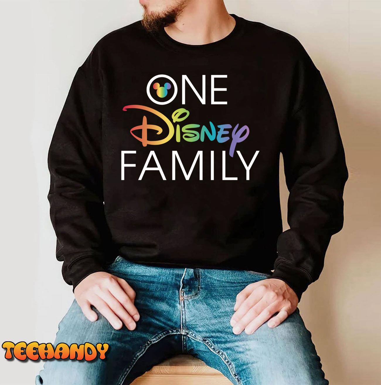 Disney Mickey Mouse One Disney Family Rainbow Pride Logo Pullover Hoodie