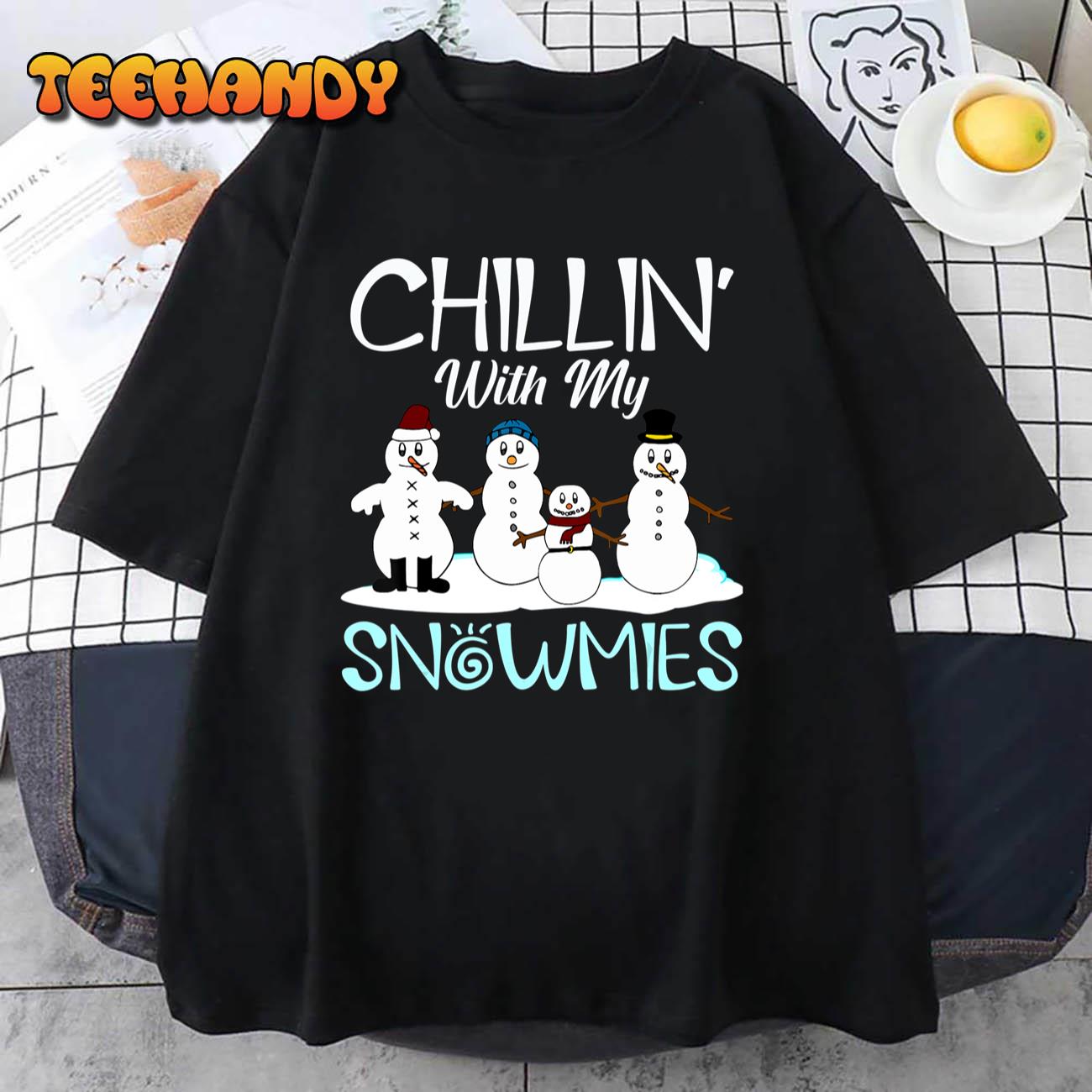 Fun With My Snowmies Funny Ugly Christmas Pajama Xmas T-Shirt