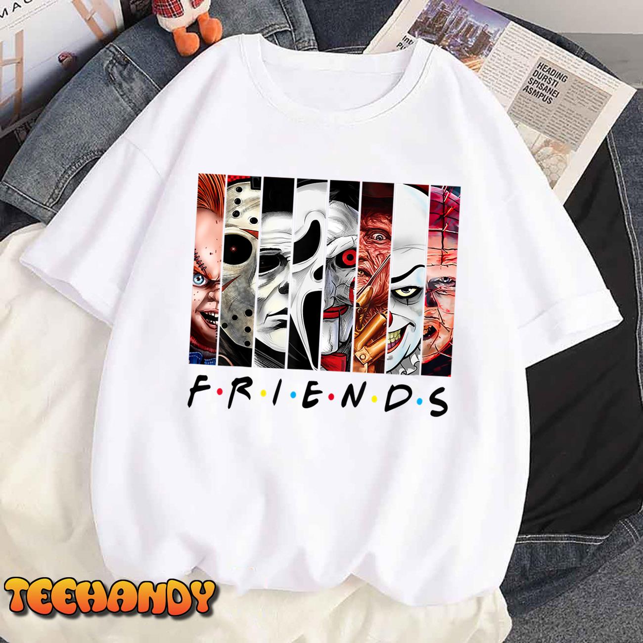 Funny Horror Friends Scary Movies Halloween T-Shirt