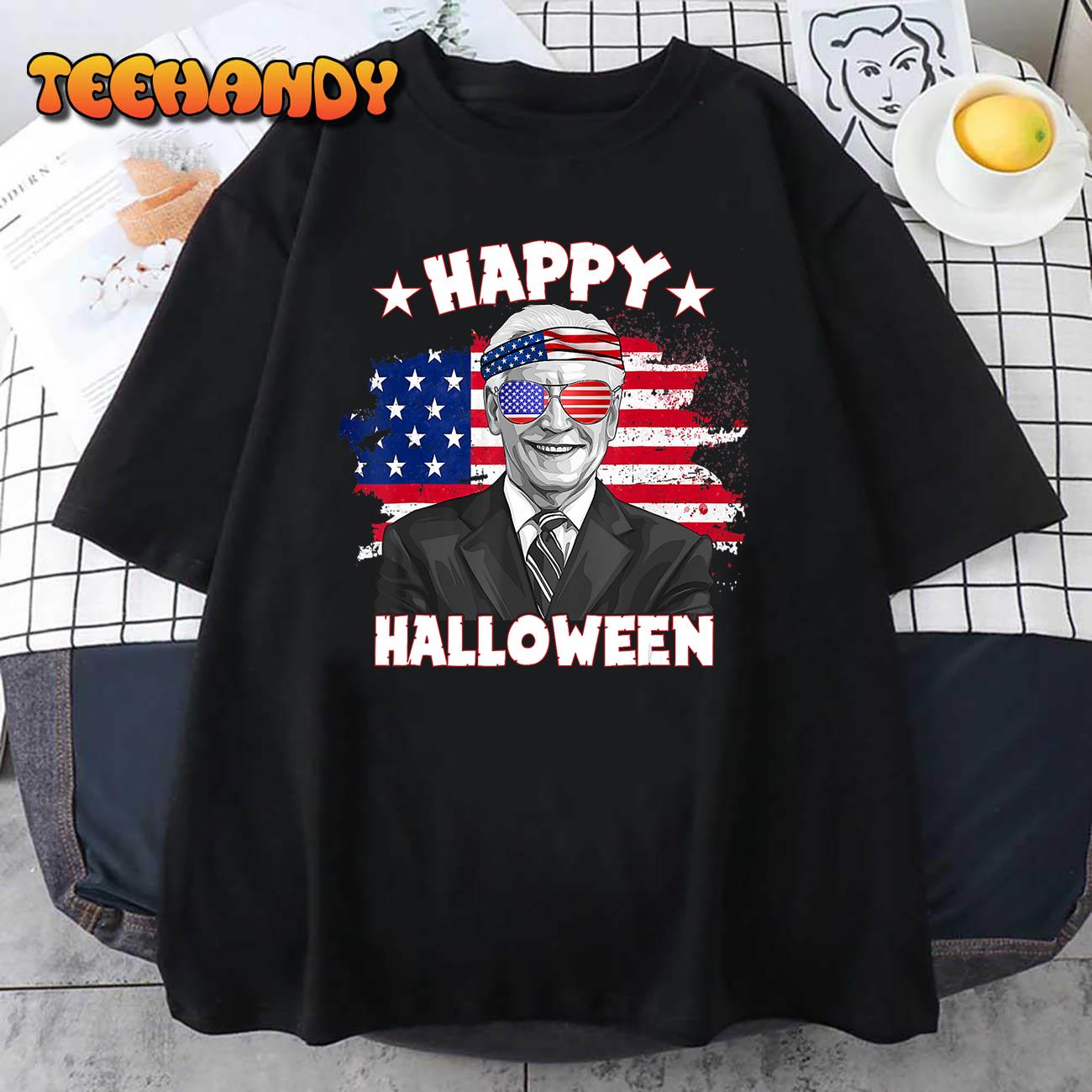 Funny Joe Biden Happy Halloween Confused 4th of July 2022 T-Shirt