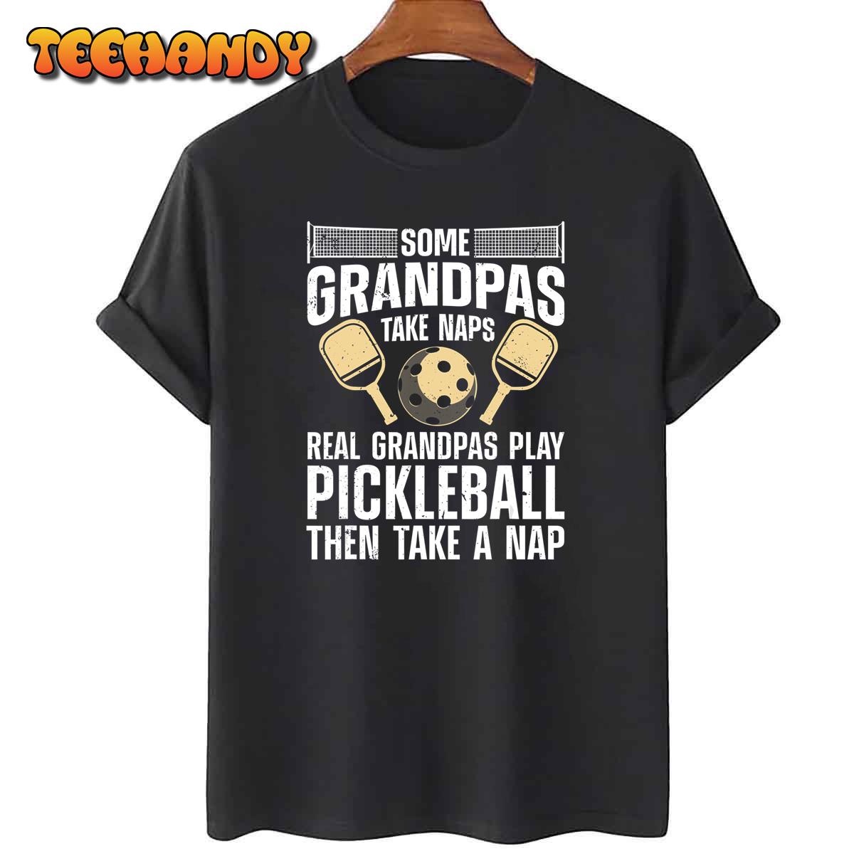 Funny Pickleball Design For Men Grandpa Pickleball Player T-Shirt