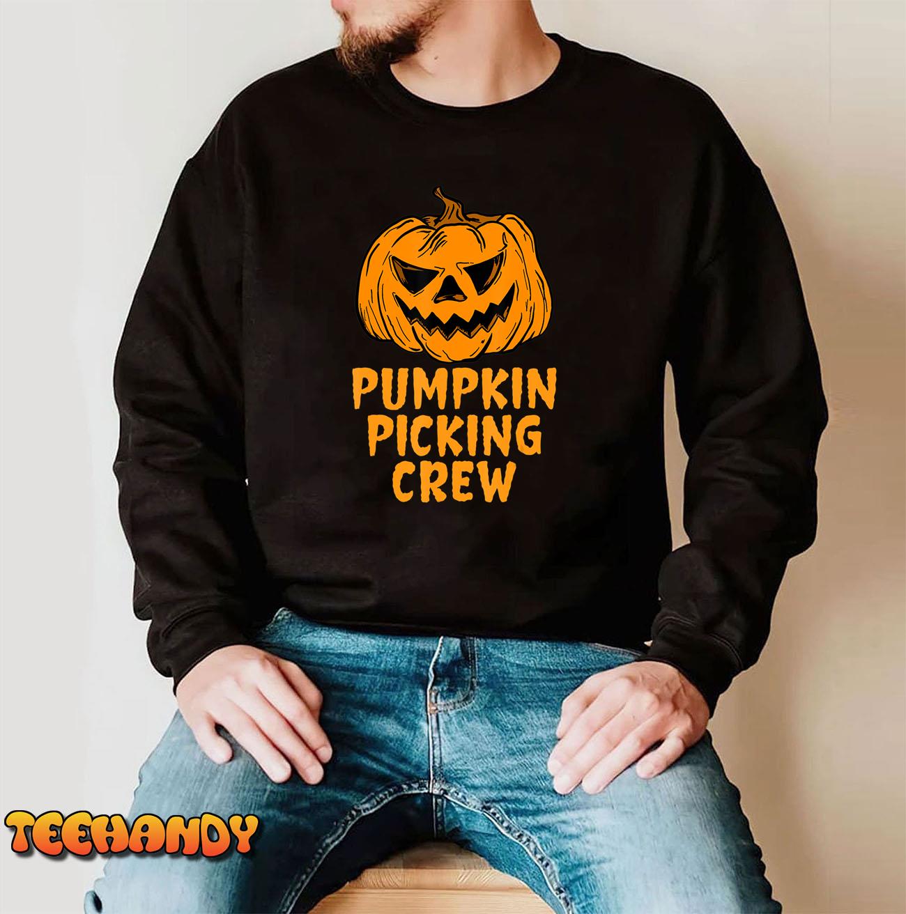 Halloween Pumpkin Picking Crew 2022 Outfit Toddler Baby Kids T-Shirt