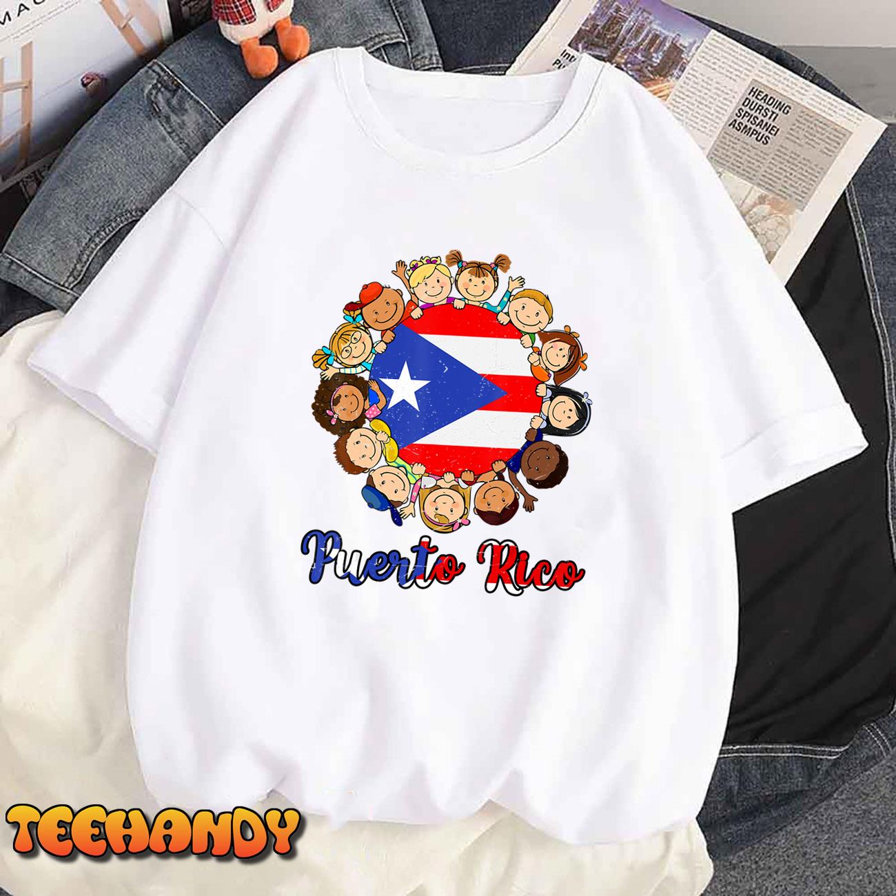 Hispanic Heritage Month Shirt Puerto Rico Kids Boys Girls T-Shirt