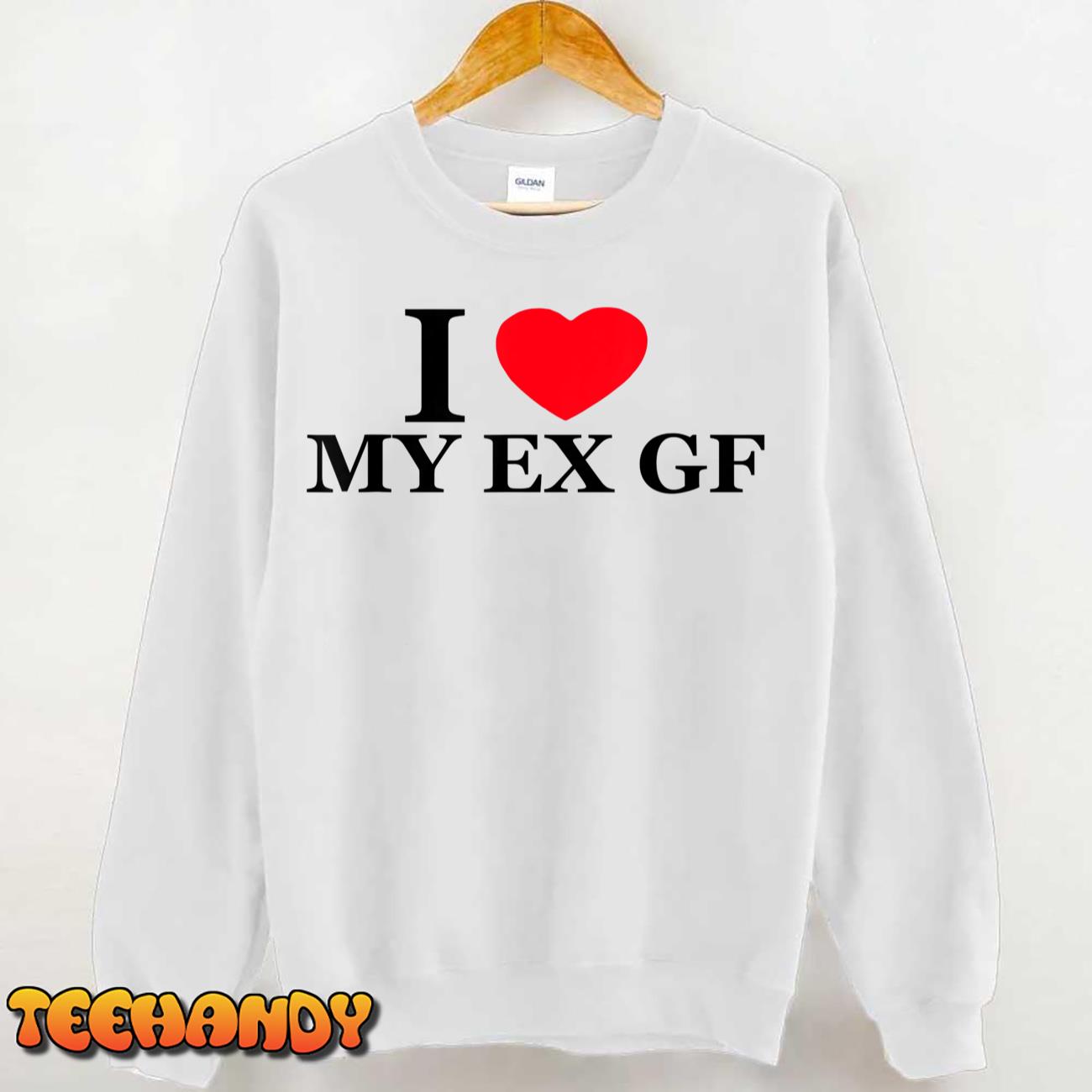 I Love My Ex Girlfriend Red Heart Trendy T-Shirt