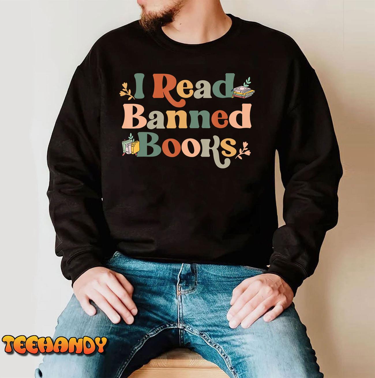 I Read Banned Books Week Librarian Freadom Reader Nerd Men T-Shirt