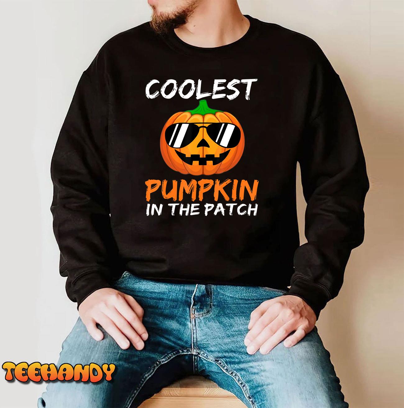 Kids Coolest Pumpkin In The Patch Halloween Boys Girls Men T-Shirt