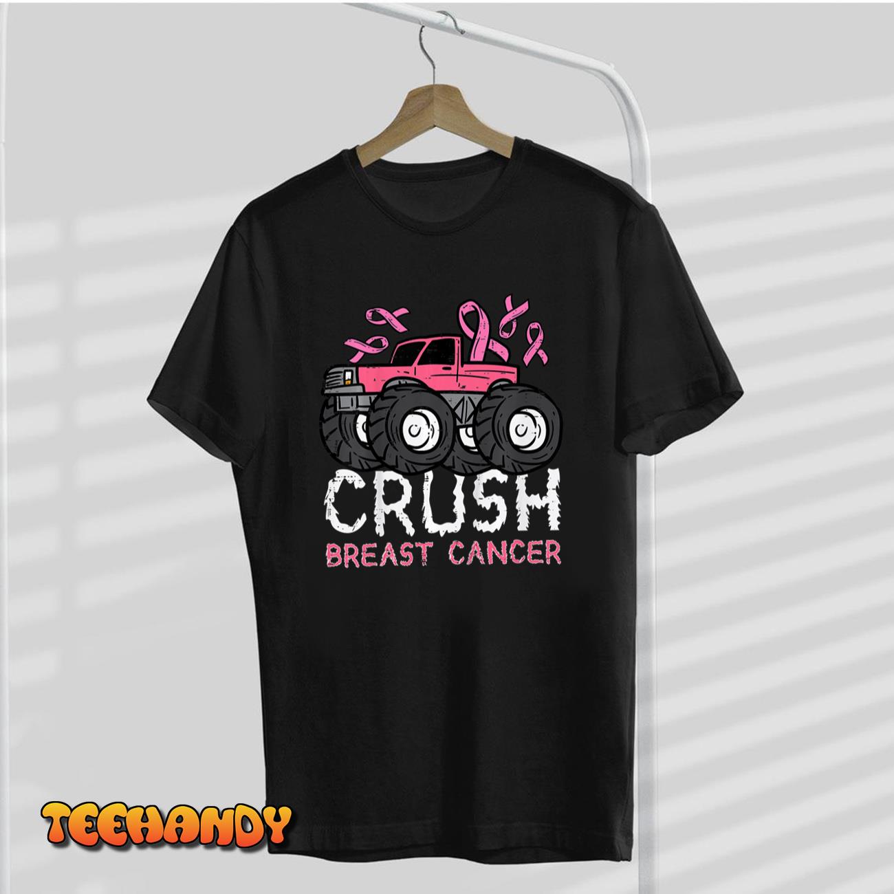 Kids Crush Breast Cancer Awareness Monster Truck Toddler Sweatshirt