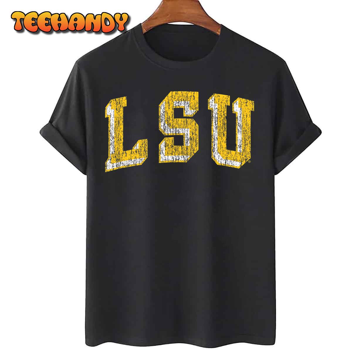 LSU Tigers Retro Arch Purple T-Shirt