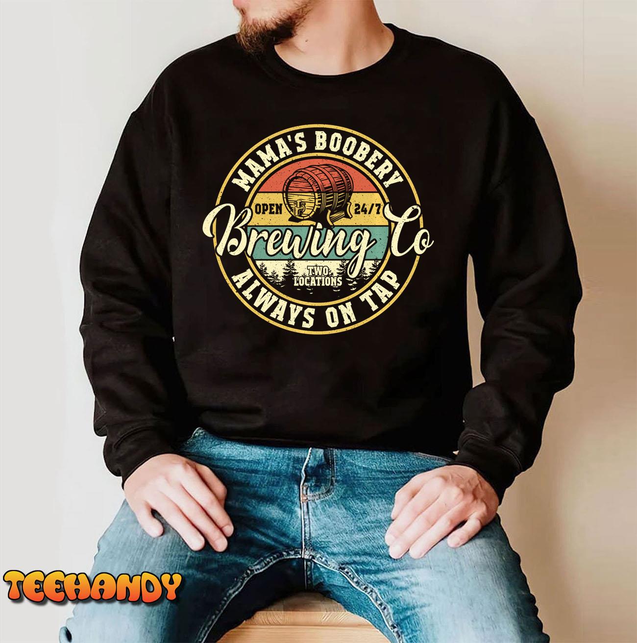 Mama Boobery Breastfeeding Brewery New Mom Brewing Co Retro Sweatshirt