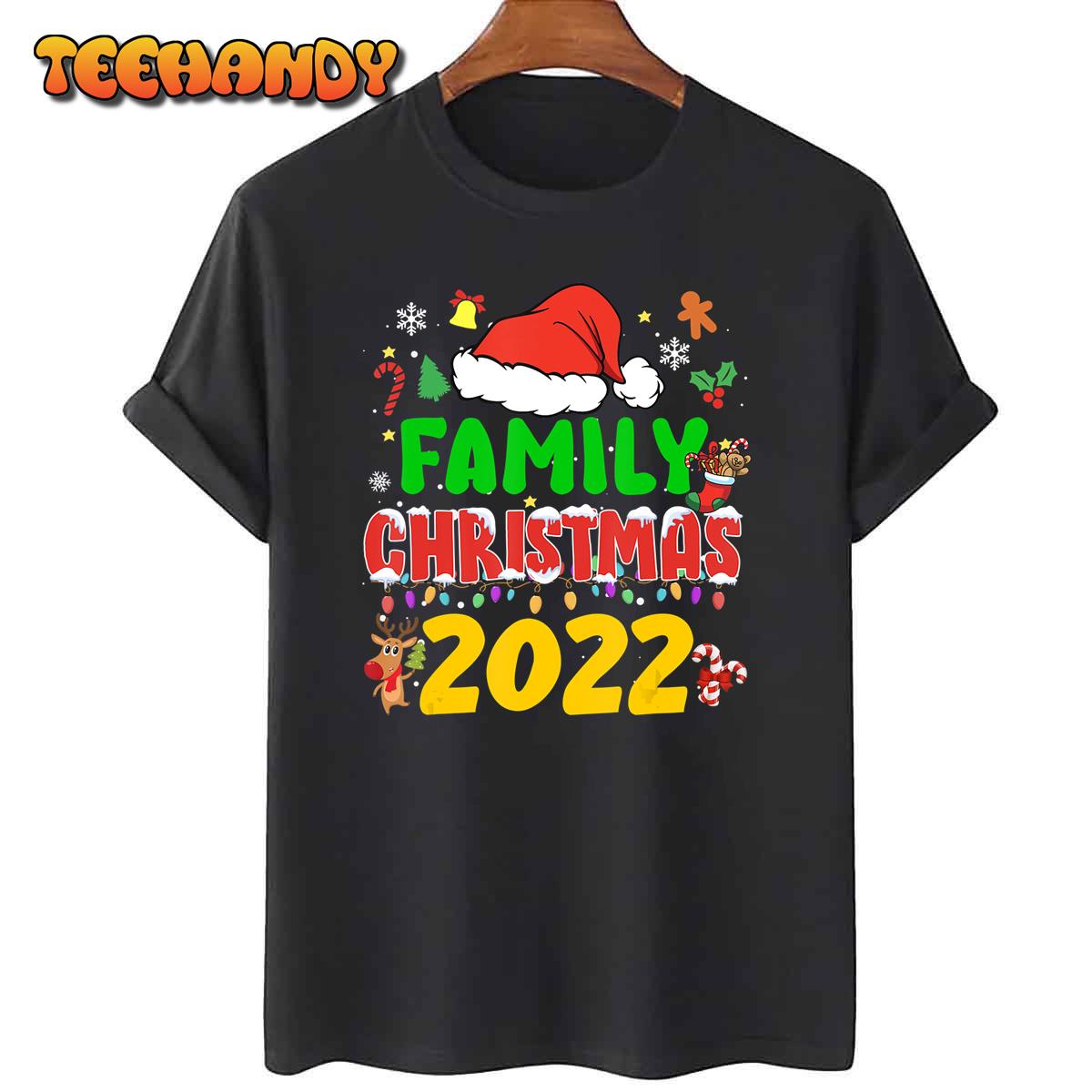 Matching Family Christmas 2022 Team Santa Elf Squad Pajamas T-Shirt