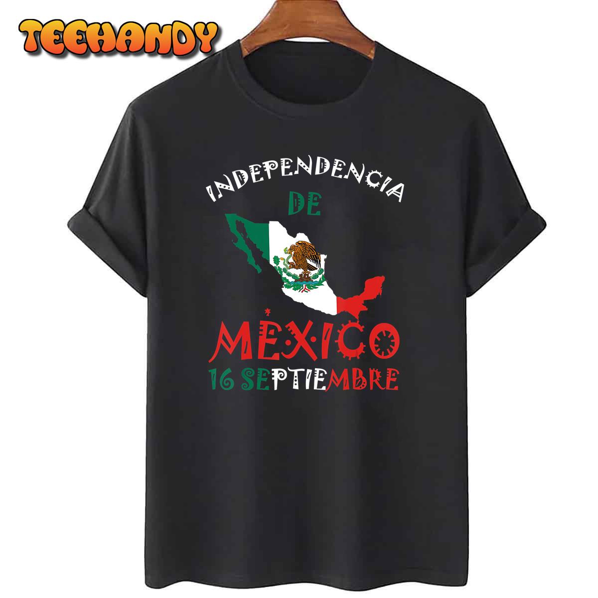 Mexican flag 16th September Mexico Independence Day T-Shirt