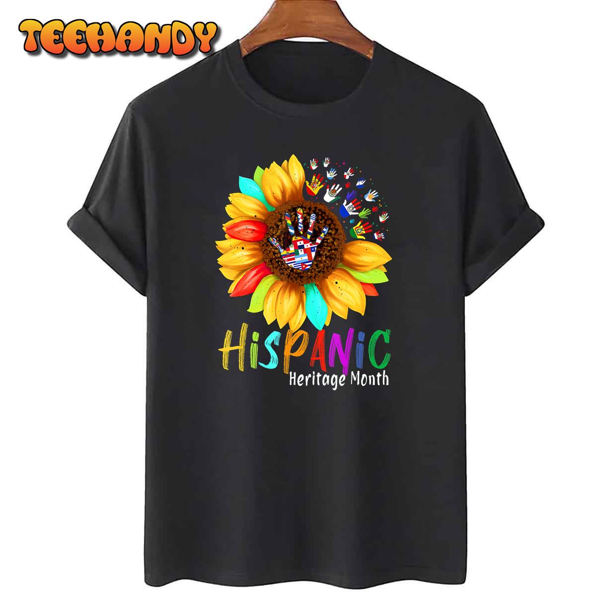 National Hispanic Heritage Month Sunflower All Countries T-Shirt