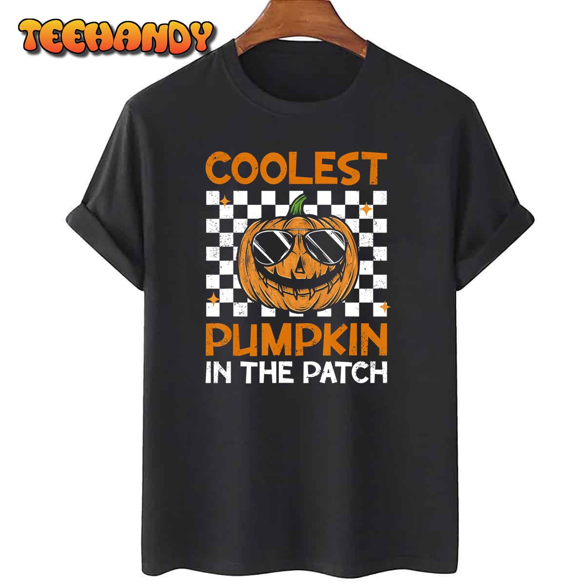 Retro Coolest Pumpkin In The Patch Groovy Halloween Unisex T-Shirt