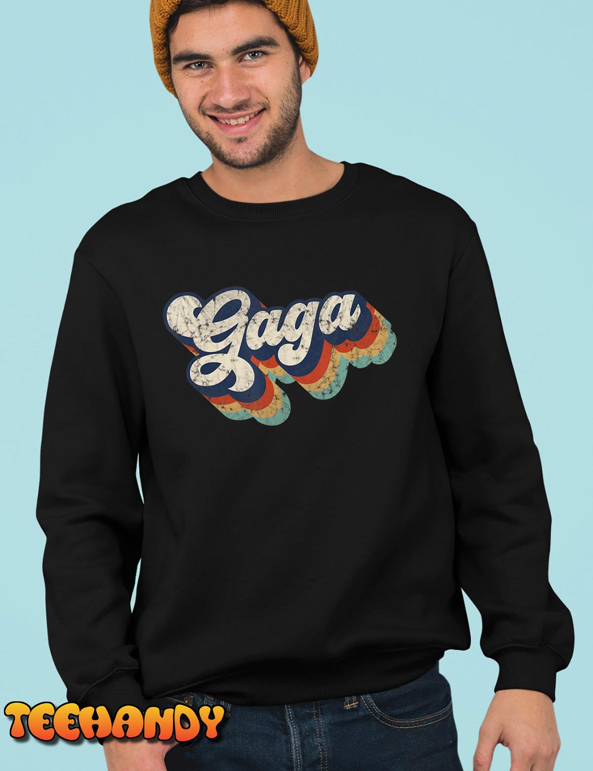 Retro Cute Gaga for Grandma Best Gaga Ever Mother’s Day T-Shirt