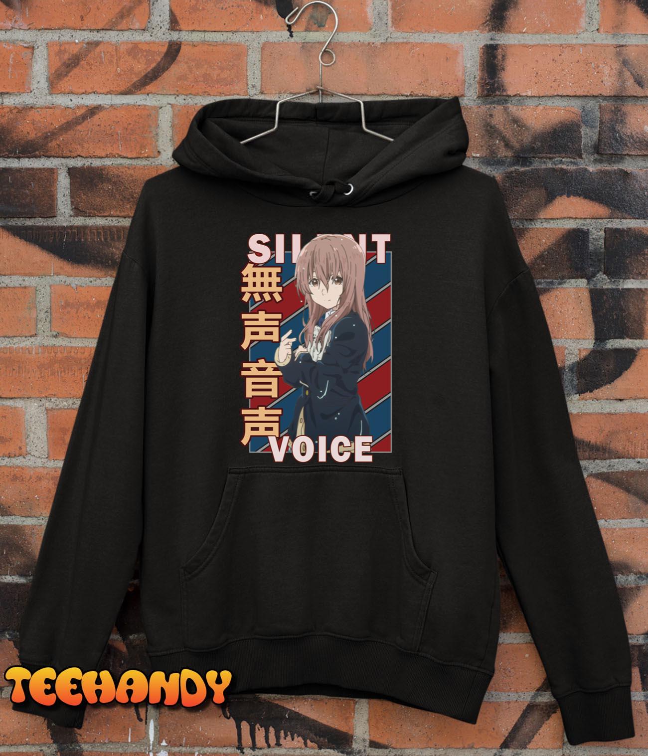 Shoko Nishimiya A Silent Voice Koe no Katachi Retro Blue Red Design Unisex T-Shirt