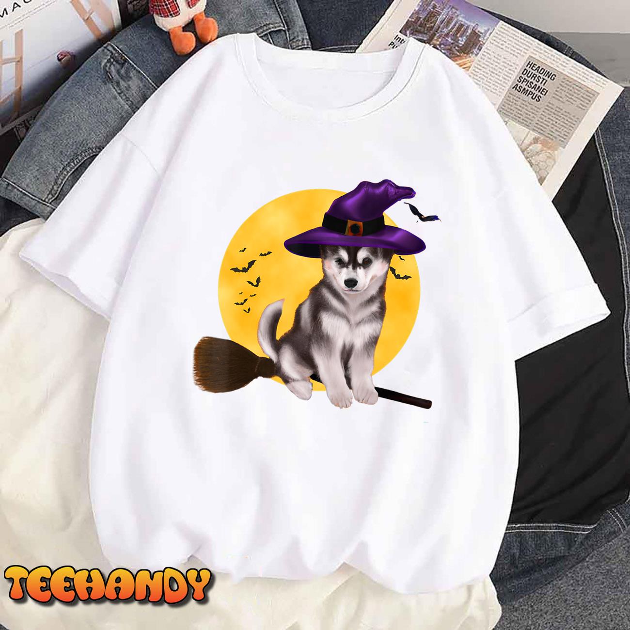 Siberian Husky Halloween Costume Shirt Women Boys Girls Dog T-Shirt
