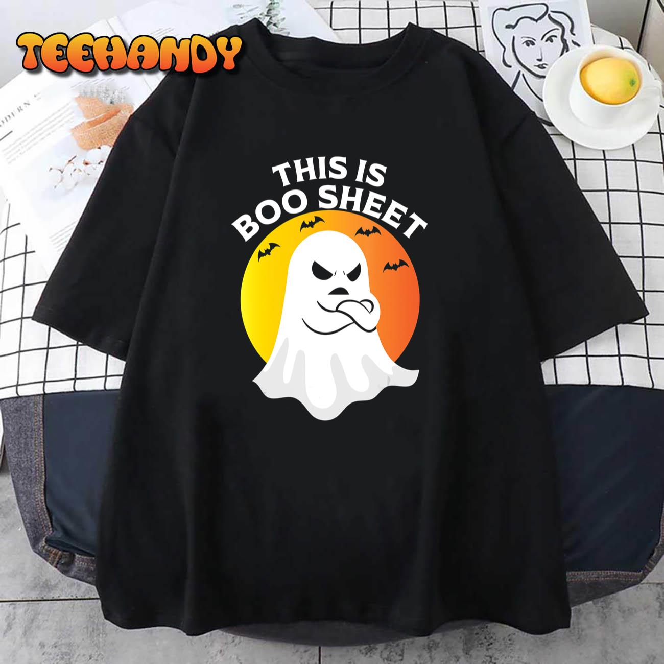 This Is Boo Sheet Ghost Retro Halloween Costume T-Shirt