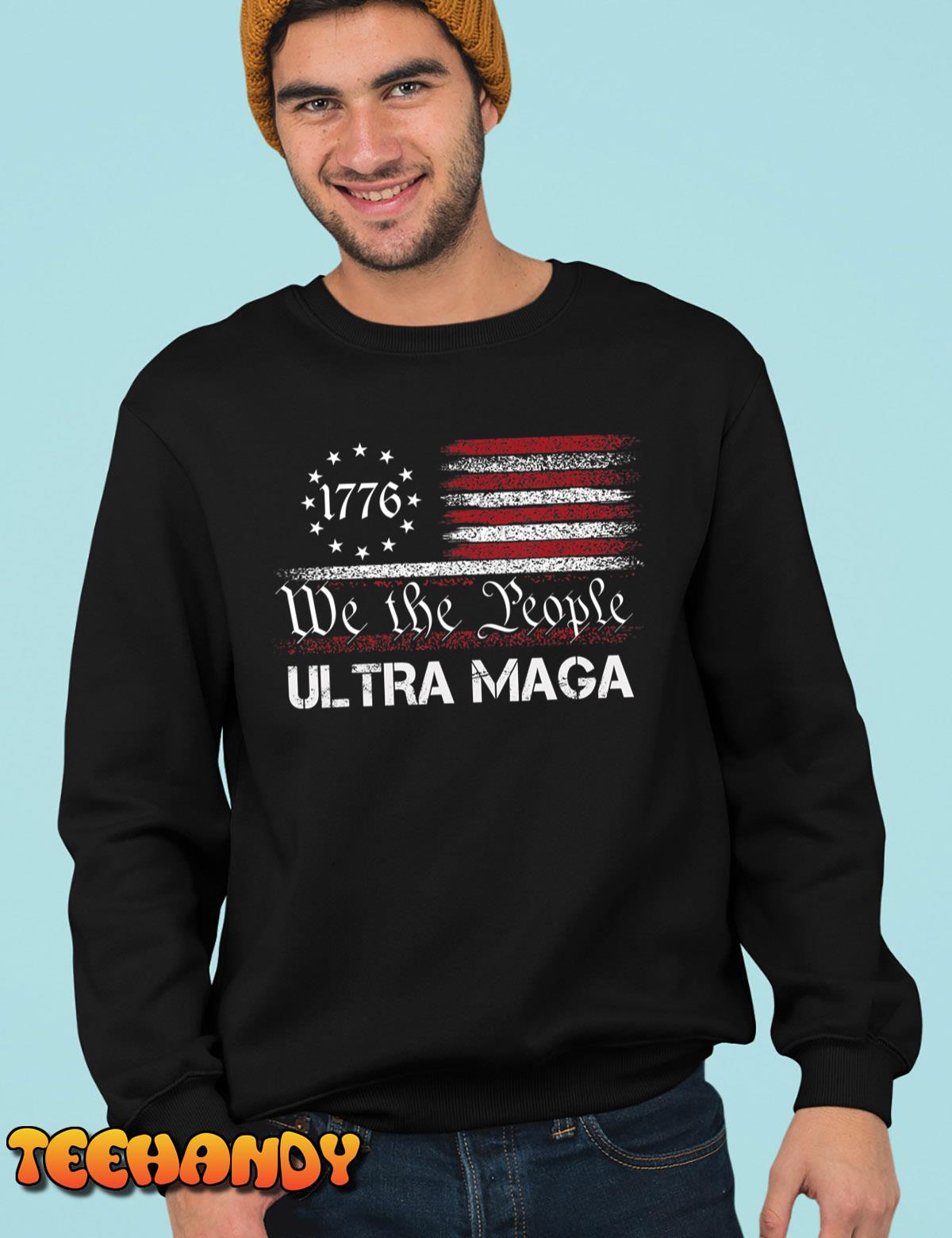 Ultra MAGA – We The People Republican USA Flag Vintage T-Shirt