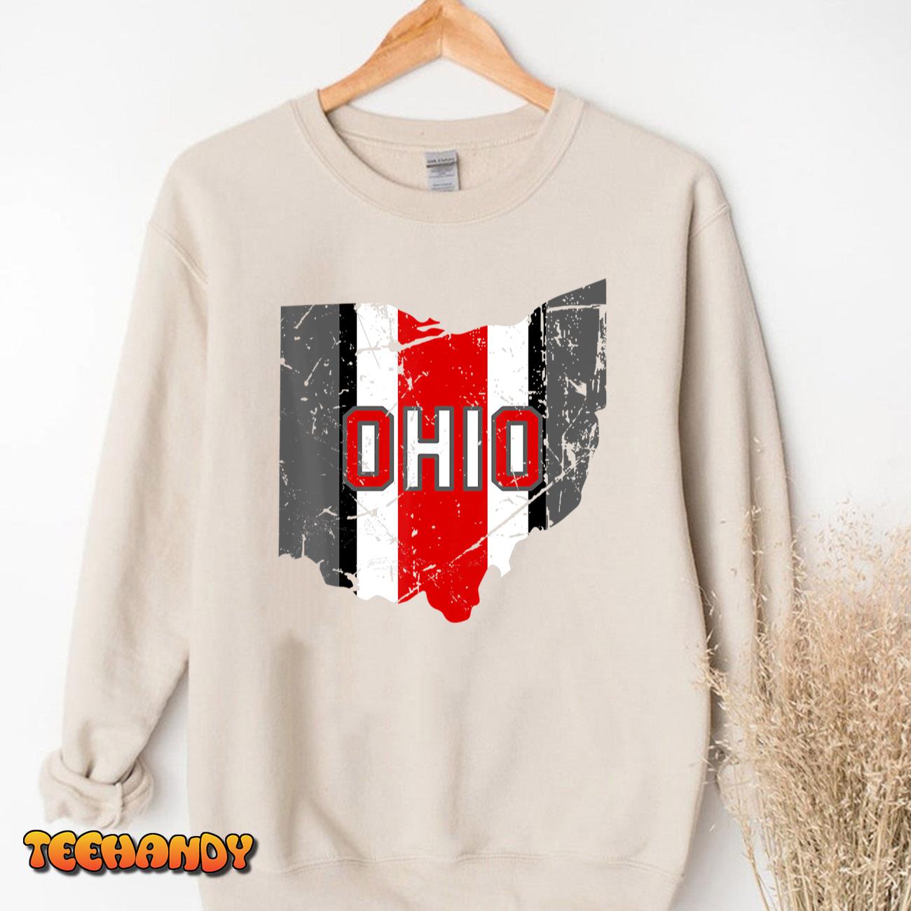 Vintage OHIO Shirt Ohio State Map Women Men Gift T-Shirt