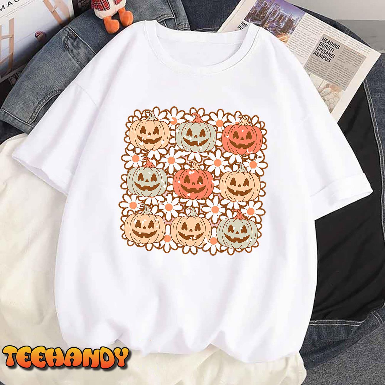 Vintage Retro Halloween Pumpkin Unisex T-Shirt