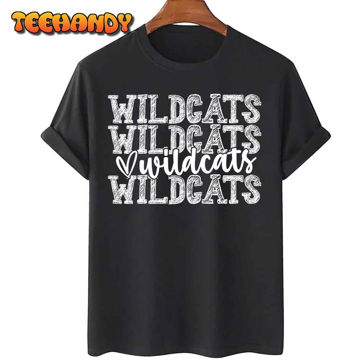 Wildcats Spirit Wear Game Day School Mascot Sport Fan Team T-Shirt