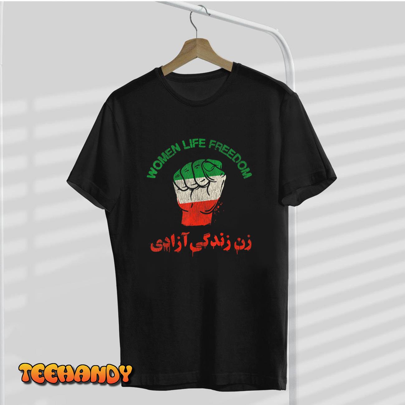 Women Life Freedom Mahsaamini RISE WITH THE WOMEN OF IRAN T-Shirt