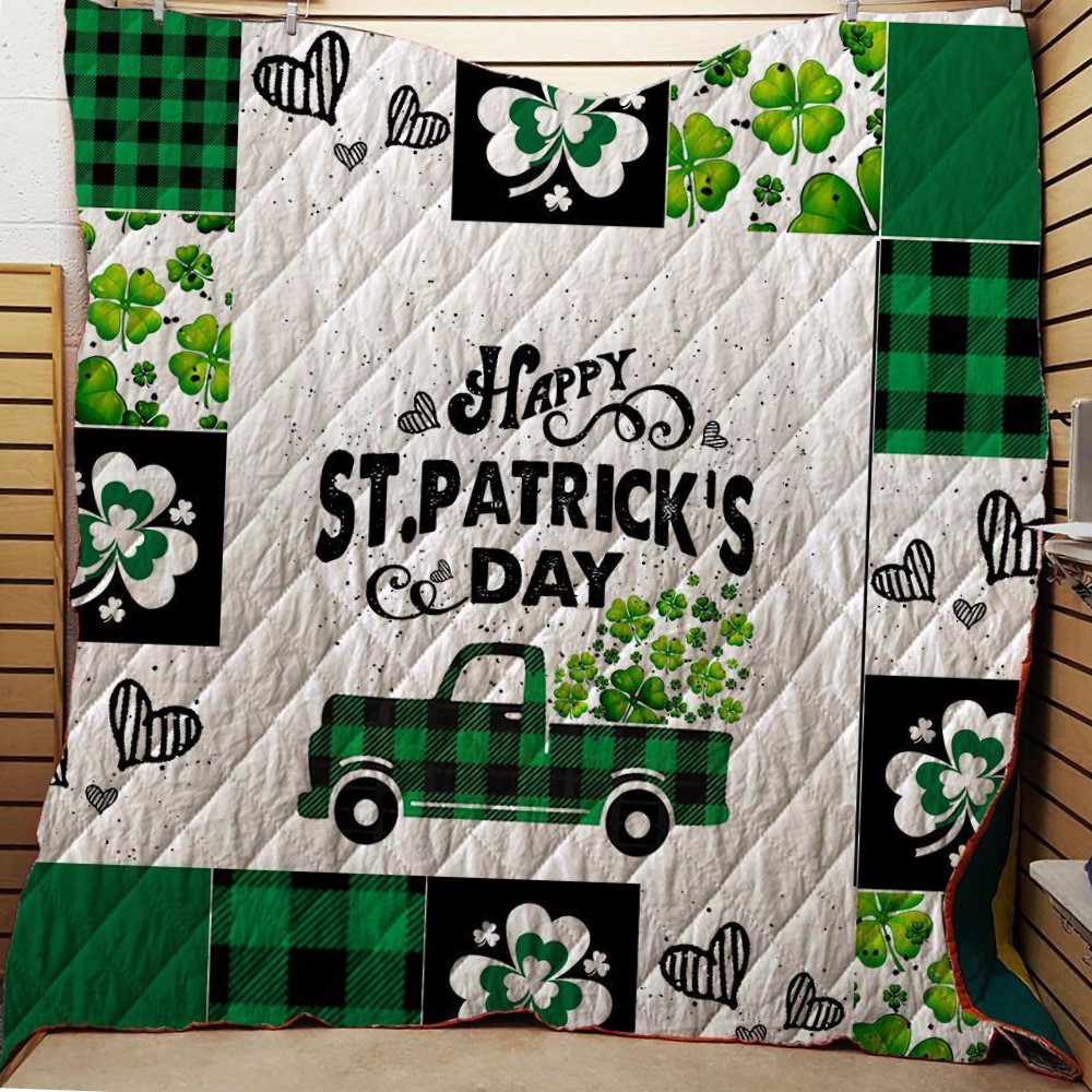 3D All Over Print Happy St.Patrick’ Day Quilt Blanket
