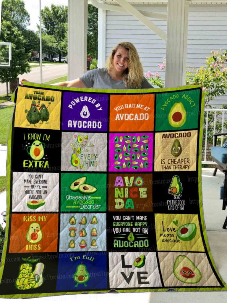 3D Avocado Quilt Blanket