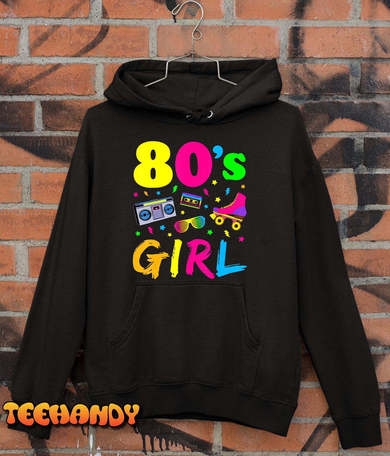 80’s Girl Birthday Party Costume Retro Vintage Gift Women T-Shirt