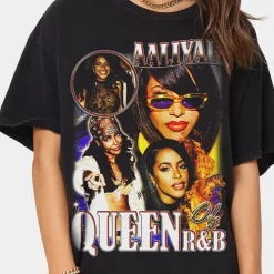 Aaliyah Queen Of R&B Vintage T Shirt