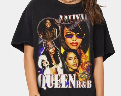 Aaliyah Queen Of R&B Vintage T Shirt