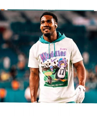 Jaylen Waddle Jdubb’s Waddles Vintage 90s Jdubb’s Waddles Jaylen Waddle Player Dolphins Football Shirt