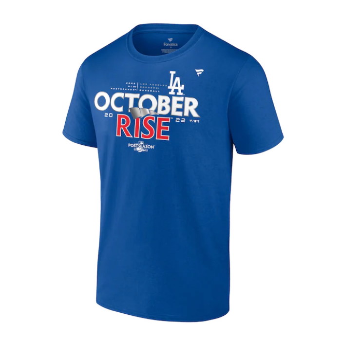 Los Angeles Dodgers October Rise 2022 Postseason Locker Room T Shirt 3