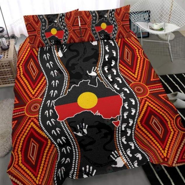 Aboriginal Australia Indigenous Map 3D Bedding Set