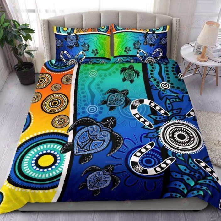 Aboriginal Indigenous Turtle Spread 3D Bedding Set