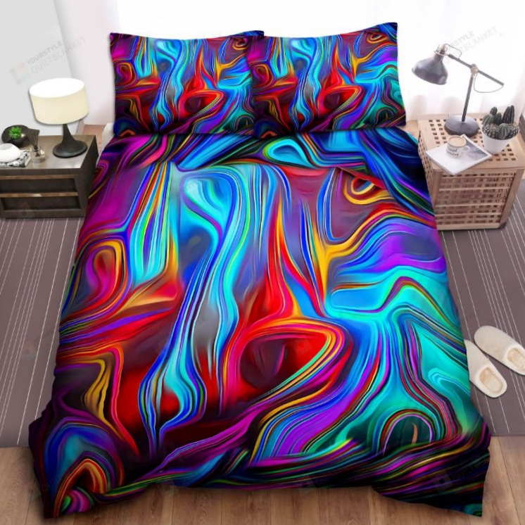 Abstract Hippie Tie Dye All Over Printed Bedding Set