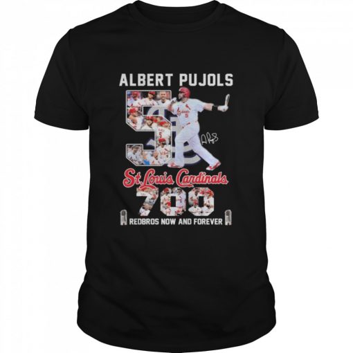 Albert Pujols 5 St Louis Cardinals 700 Redbros Now and Forever Signature Hoodie