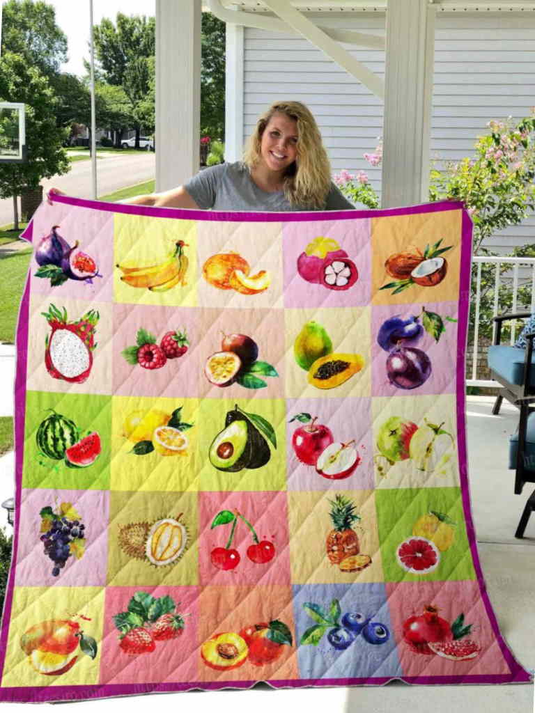All Over Print Fruit 3D Quilt Blanket
