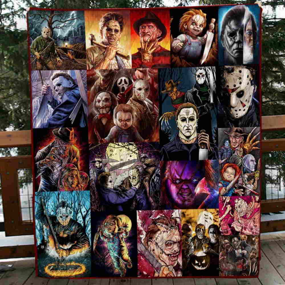 All Over Print Horror Movies 3D Quilt Blanket