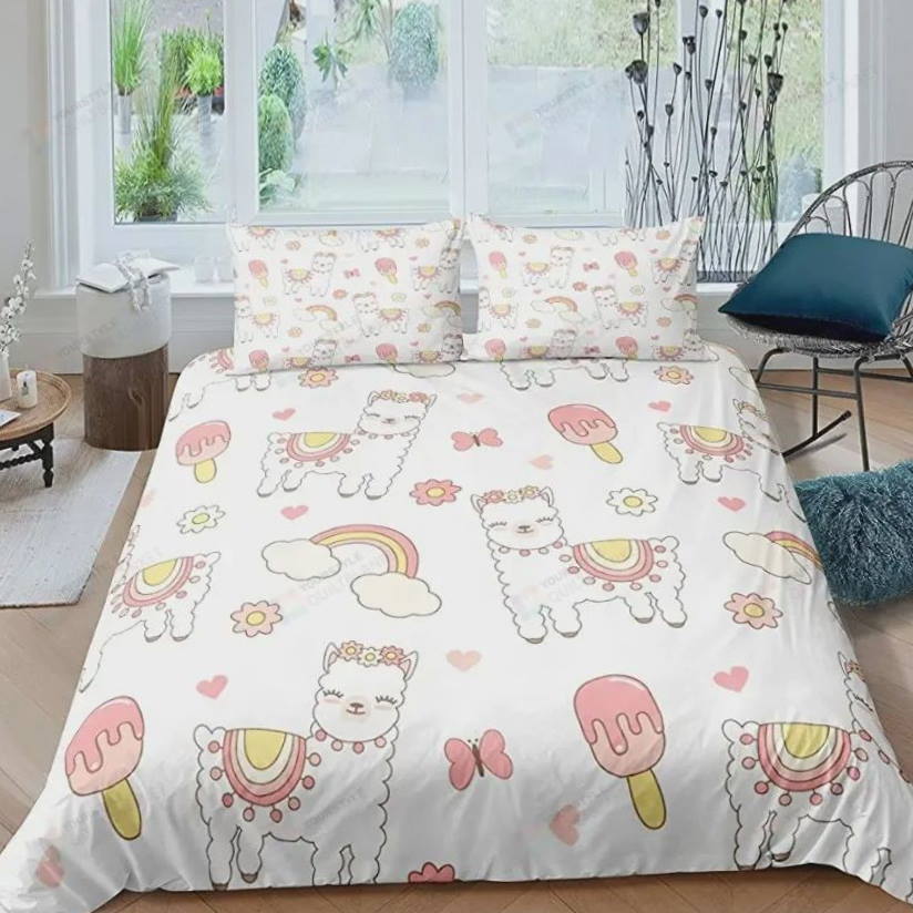 Alpaca Pattern All Over Printed Bedding Set