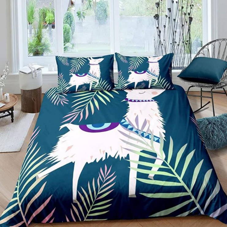 Alpaca Tropical All Over Printed Bedding Set