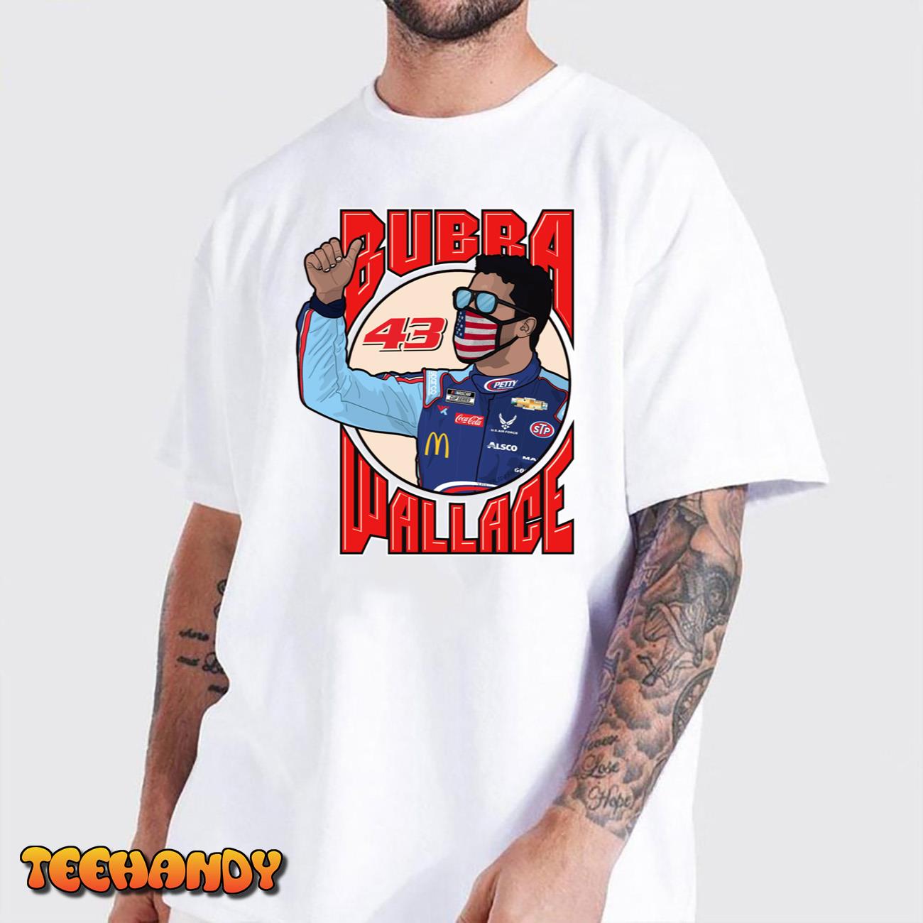 American Flag Mask Bubba Wallace Unisex T-shirt