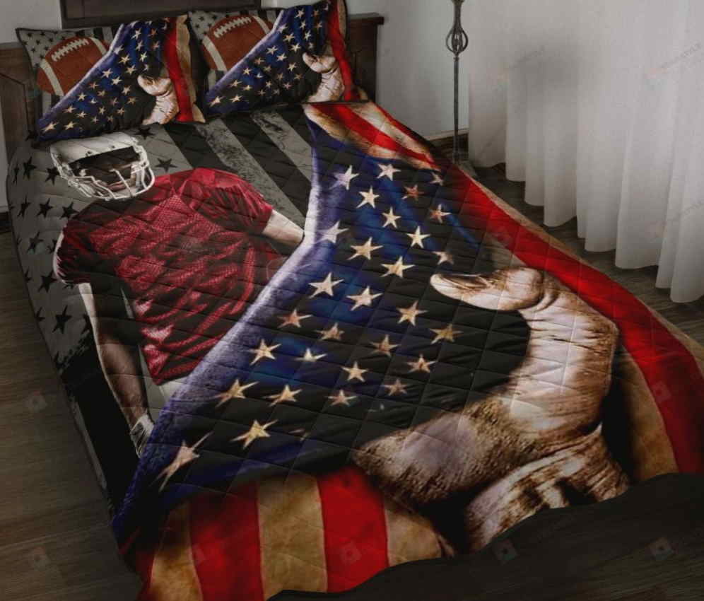 American Football Player Flag Bedding Set