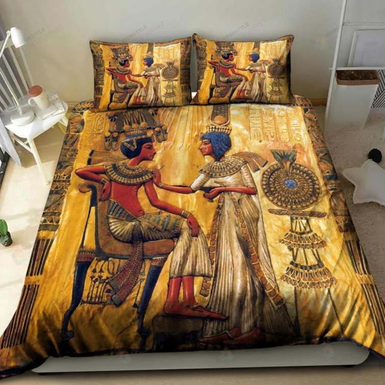 Ancient Egypt Gold 3D Bedding Set