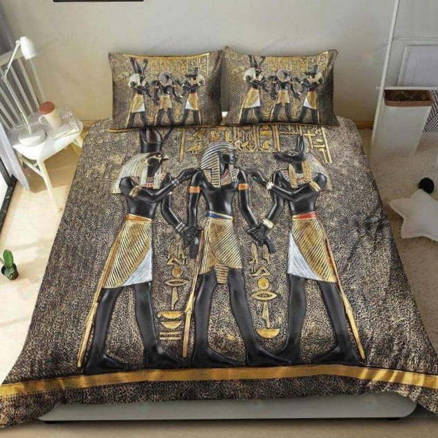 Ancient Egypt Horus Anubis 3D Bedding Set