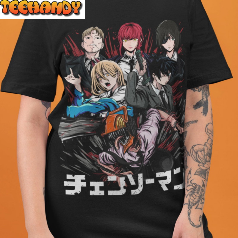Anime Manga Shirt – Enji Makima Pochita Horror Anime Sweatshirt
