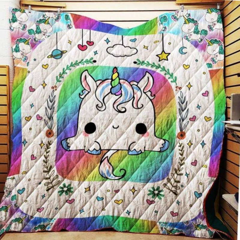 Baby Cute Unicorn 3D Quilt Blanket