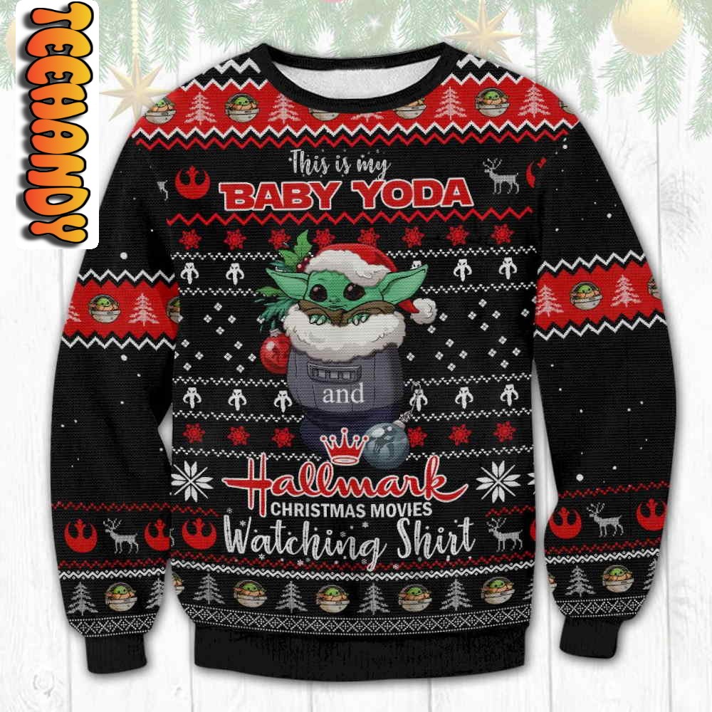 Baby Yoda Hallmark Ugly Christmas Sweater