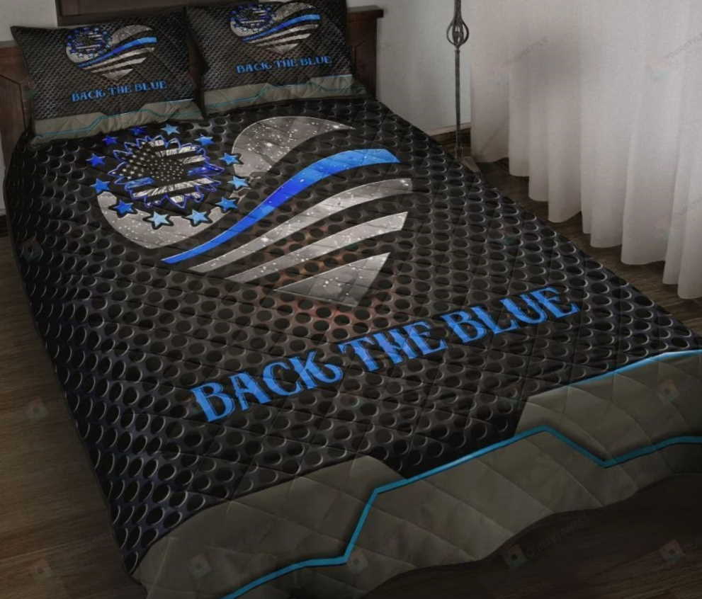 Back The Blue Bedding Set